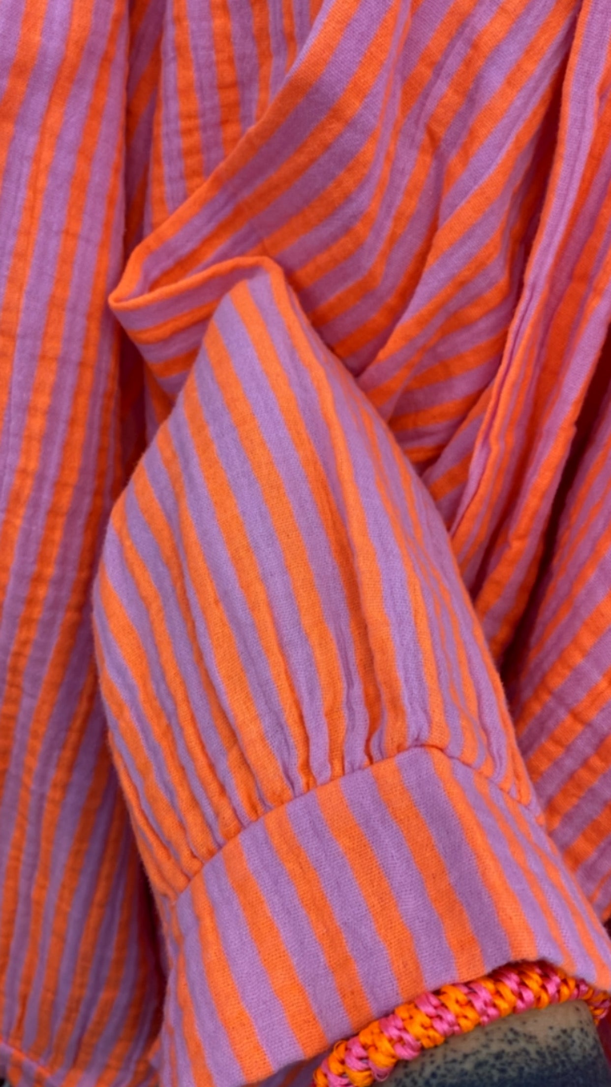 Musselin Bluse Onesize STRIPE