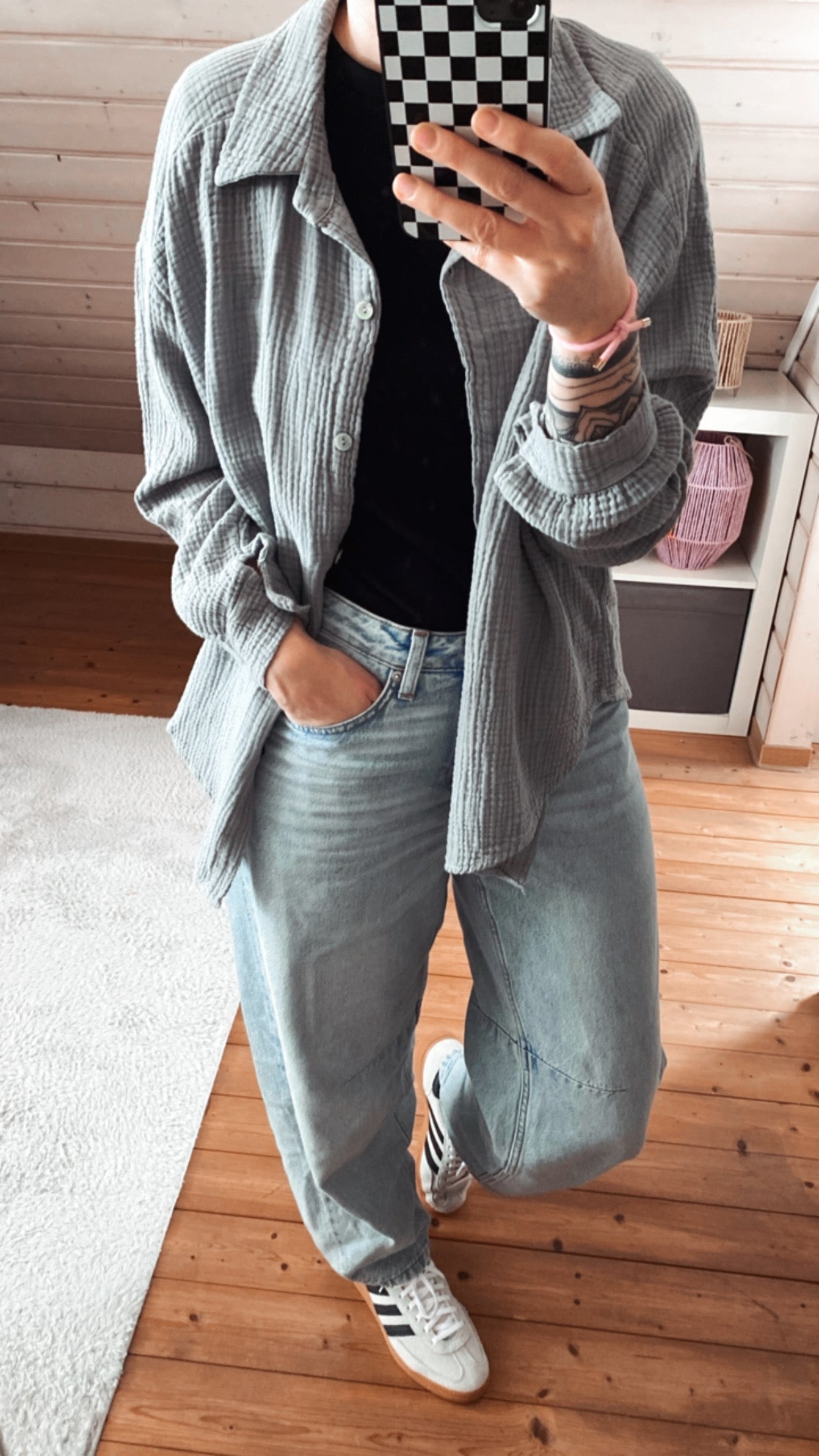 Musselin Bluse Onesize
