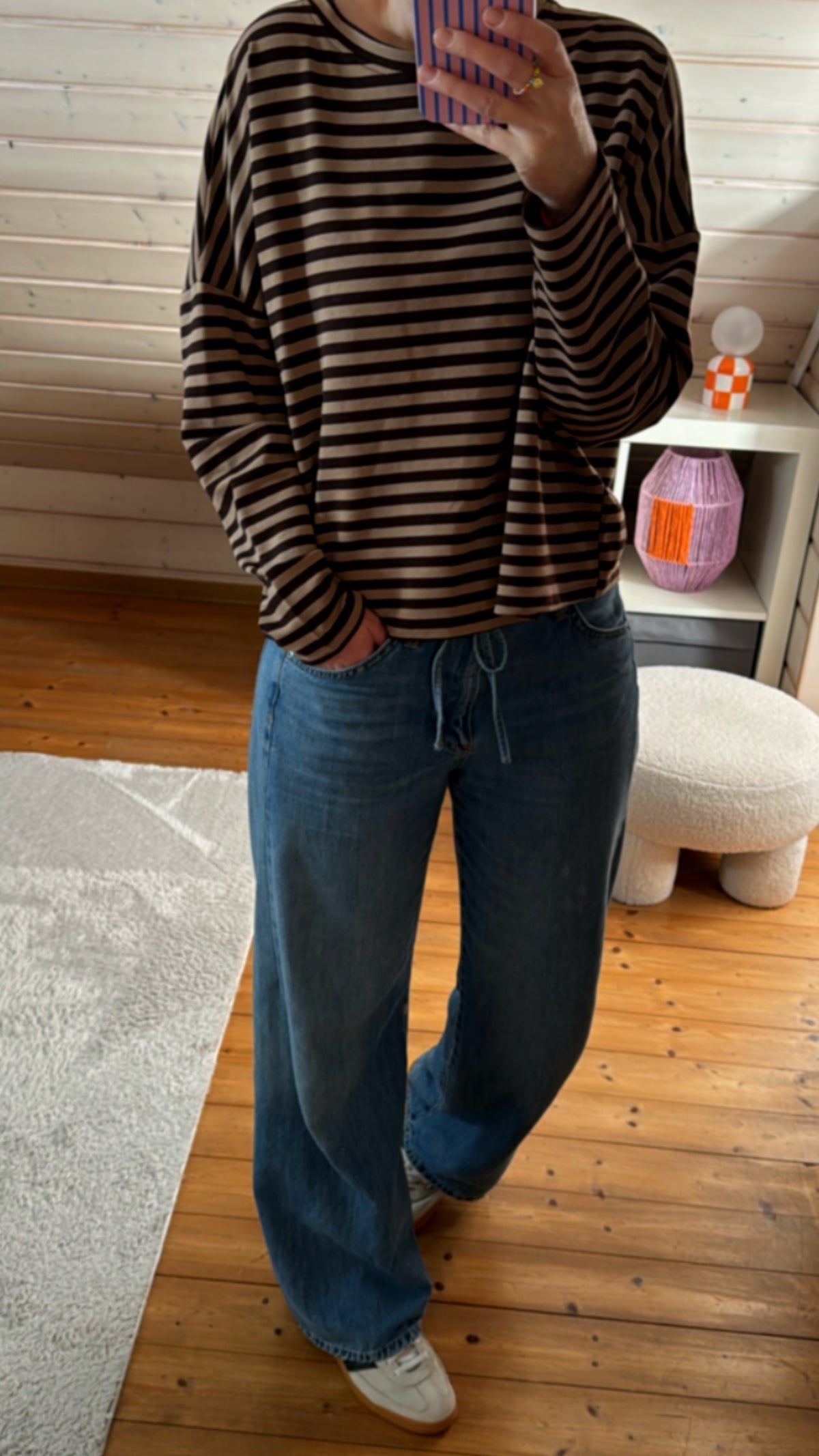 LONGSHIRT PREMIUM STREIFEN FRENCH TERRY