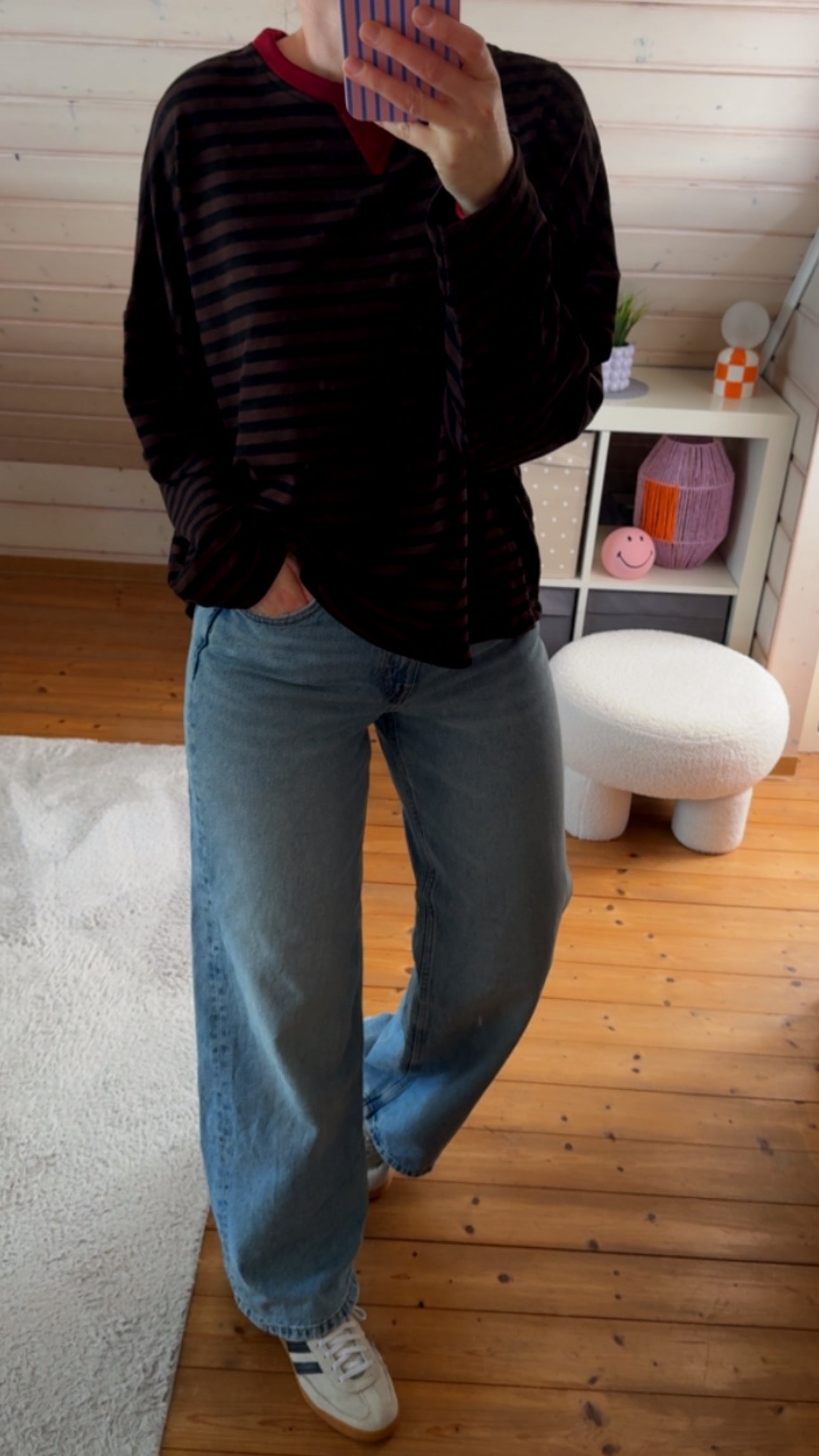 Streifen LONGSHIRT French Terry 7 Farben