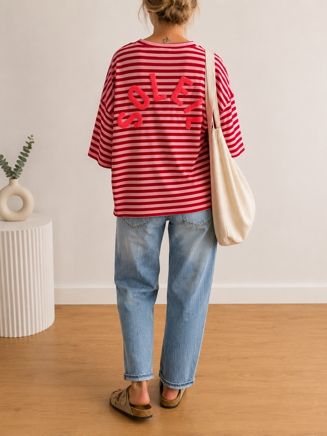 Streifen T-SHIRT PREMIUM SOLEIL FLUFF French Terry 8 FARBEN