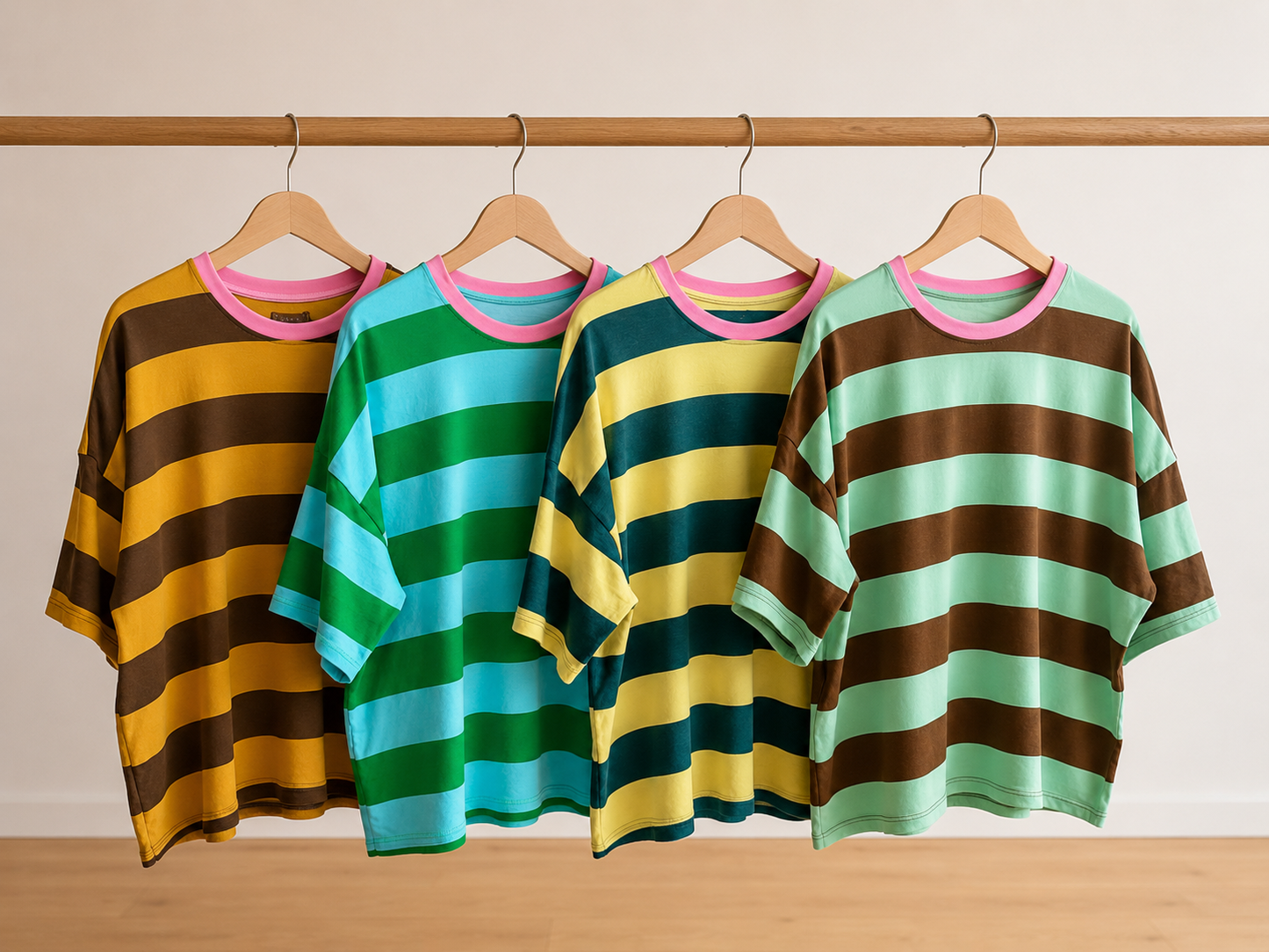 BASIC T-Shirt 4 FARBRN COLOUR BLOCK