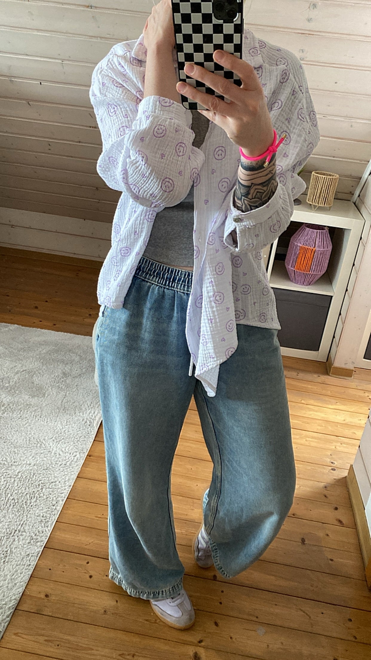 Musselin Bluse Onesize SMILEY