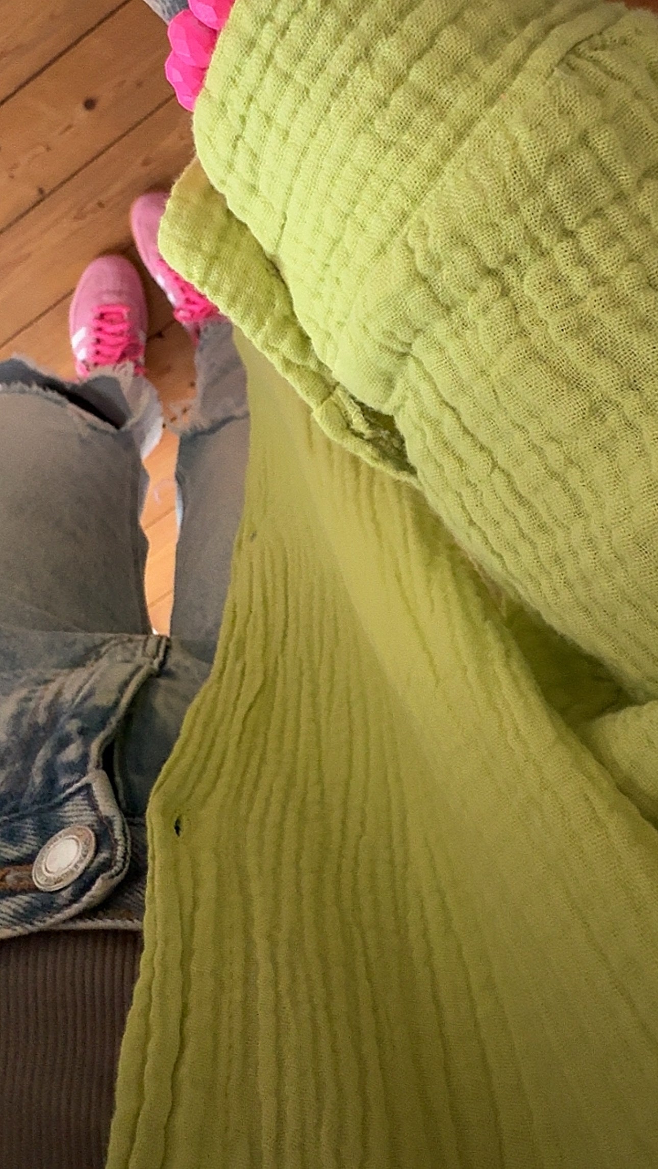 Musselin Bluse lang Onesize langarm 4 Farben
