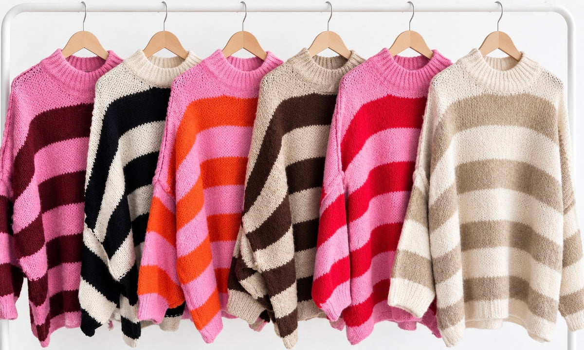 Strickpullover Streifen OVERSIZE