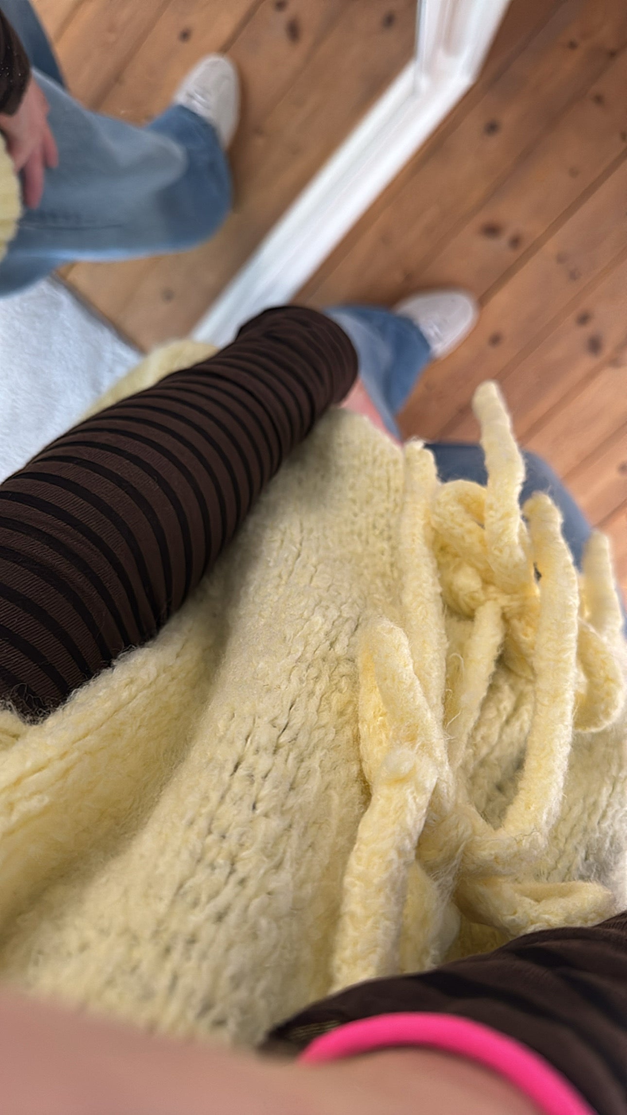 Strickjacke Weste Oversize Knoten