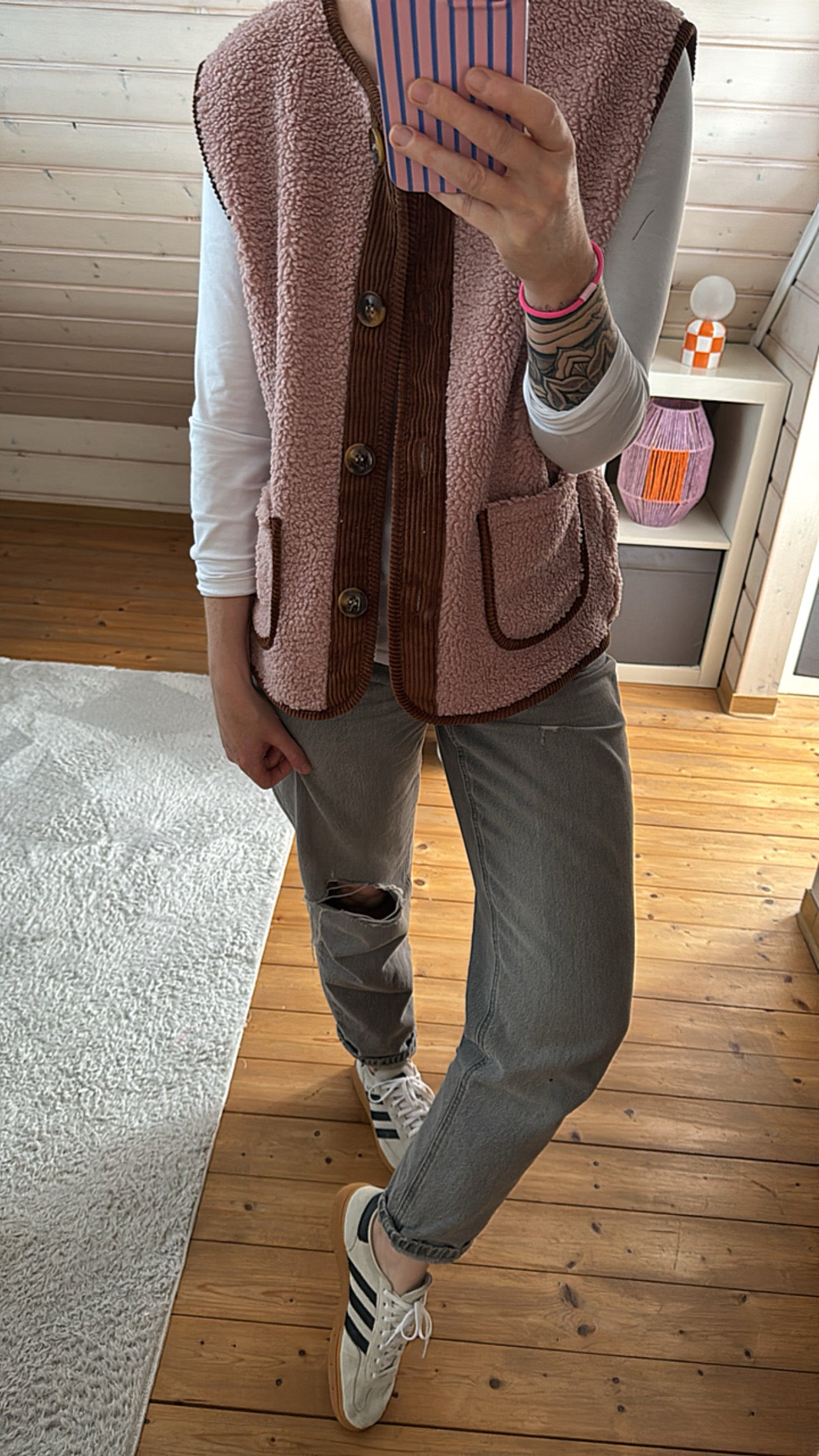 TEDDY / CORD Weste ärmellos