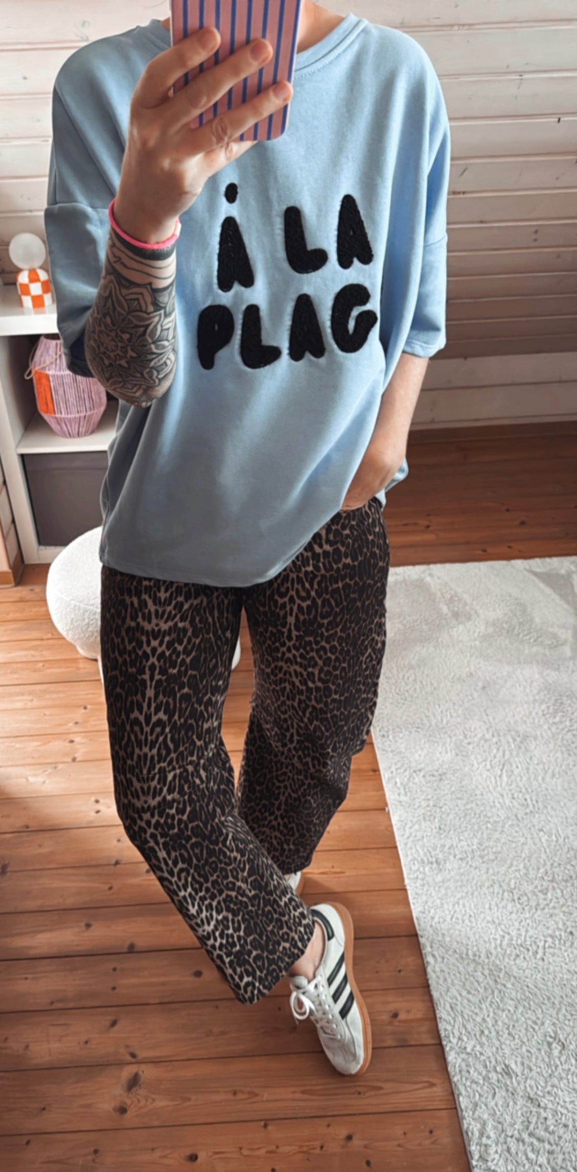 BASIC Sweater Shirt Kurzarm À LA PLAGE = AM STRAND