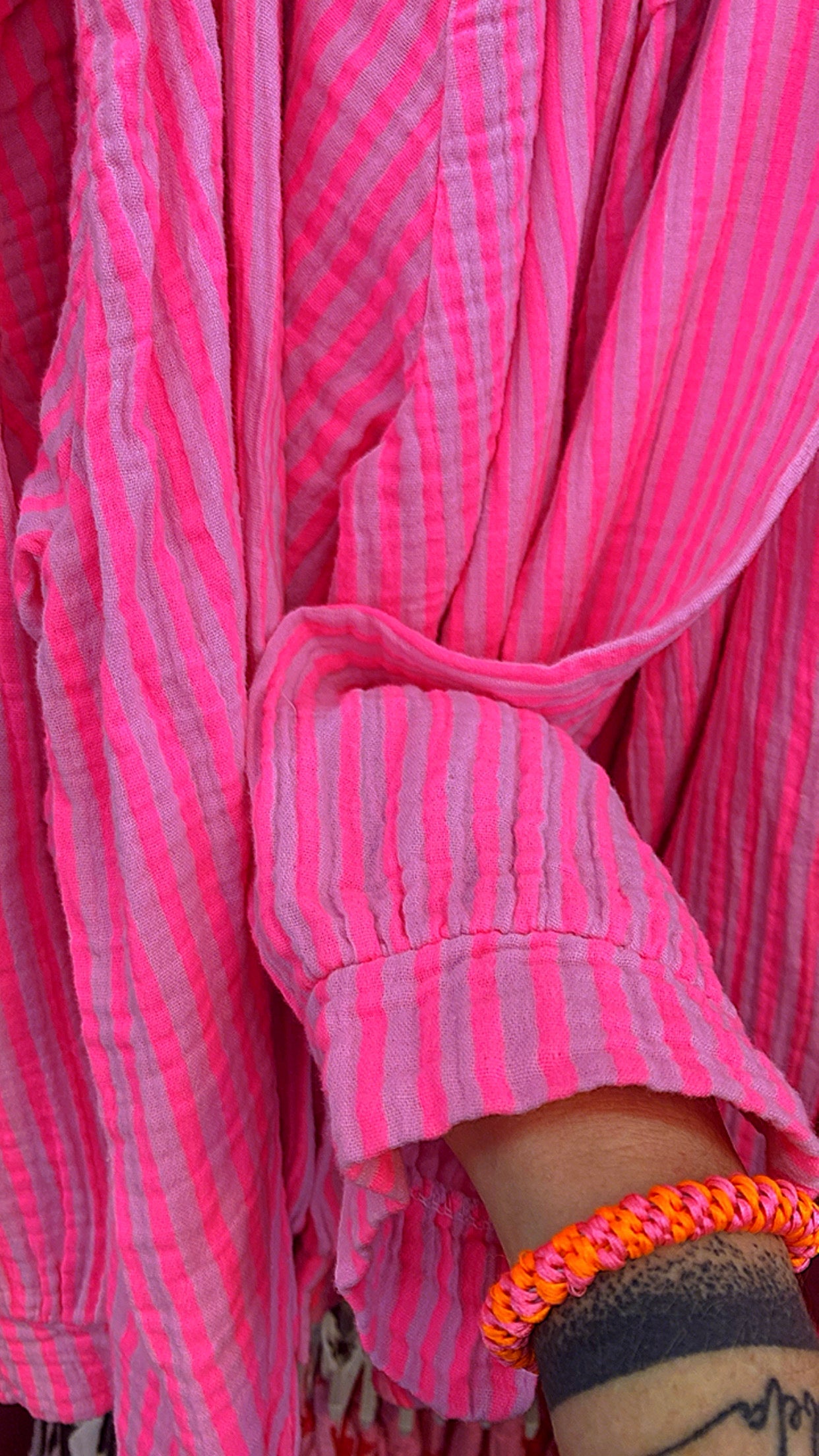 Musselin Bluse Onesize STRIPE