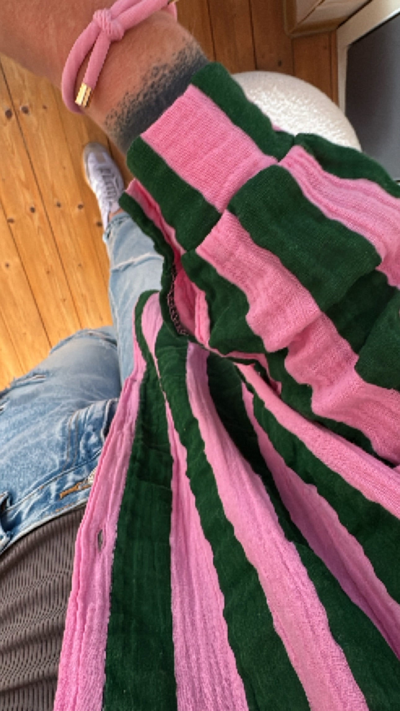 Musselin Bluse Onesize STRIPES %