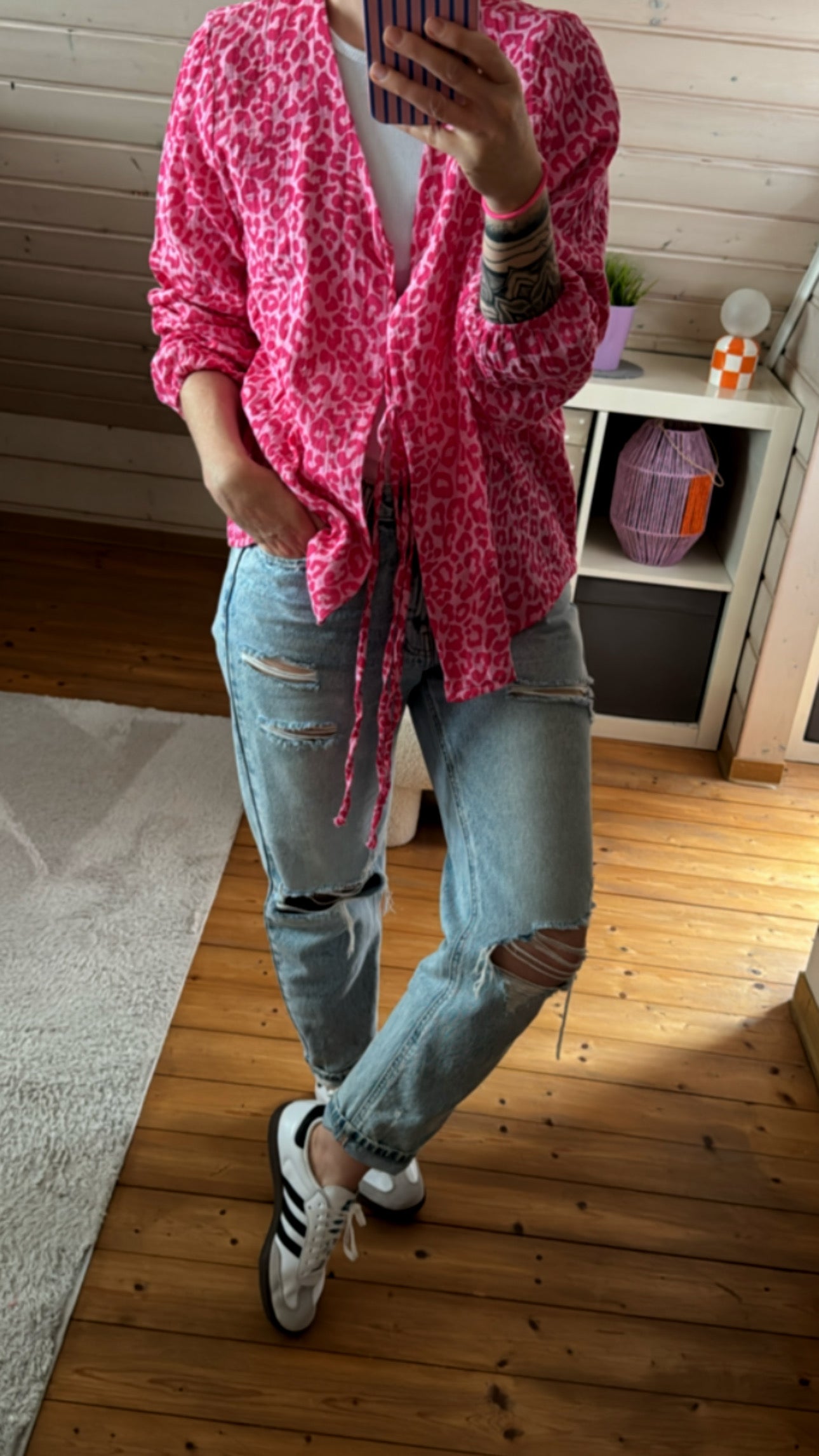 Musselin Bluse Tunika Onesize / LEO