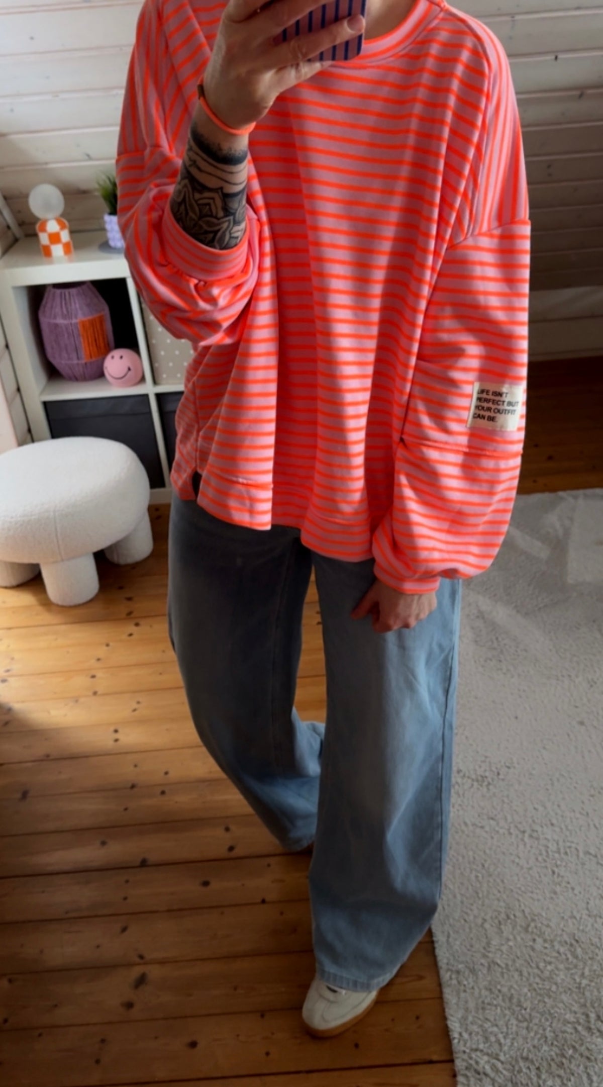 SWEATER PREMIUM TERRY STREIFEN / PERFECT OUTFIT