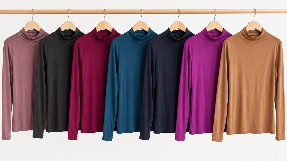 BASIC LONGSHIRT UNI 7 Farben Stehkragen