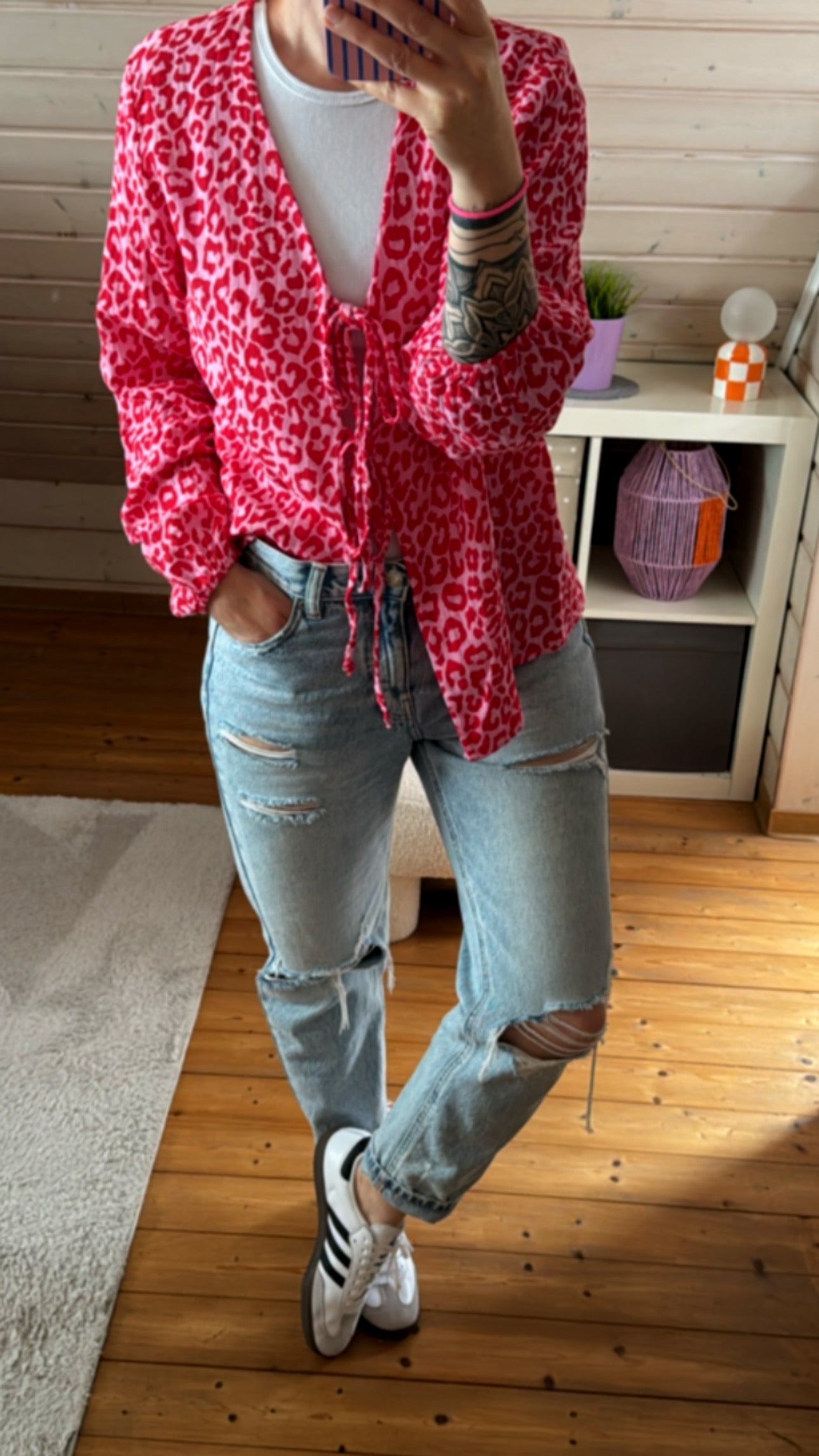 Musselin Bluse Tunika Onesize / LEO