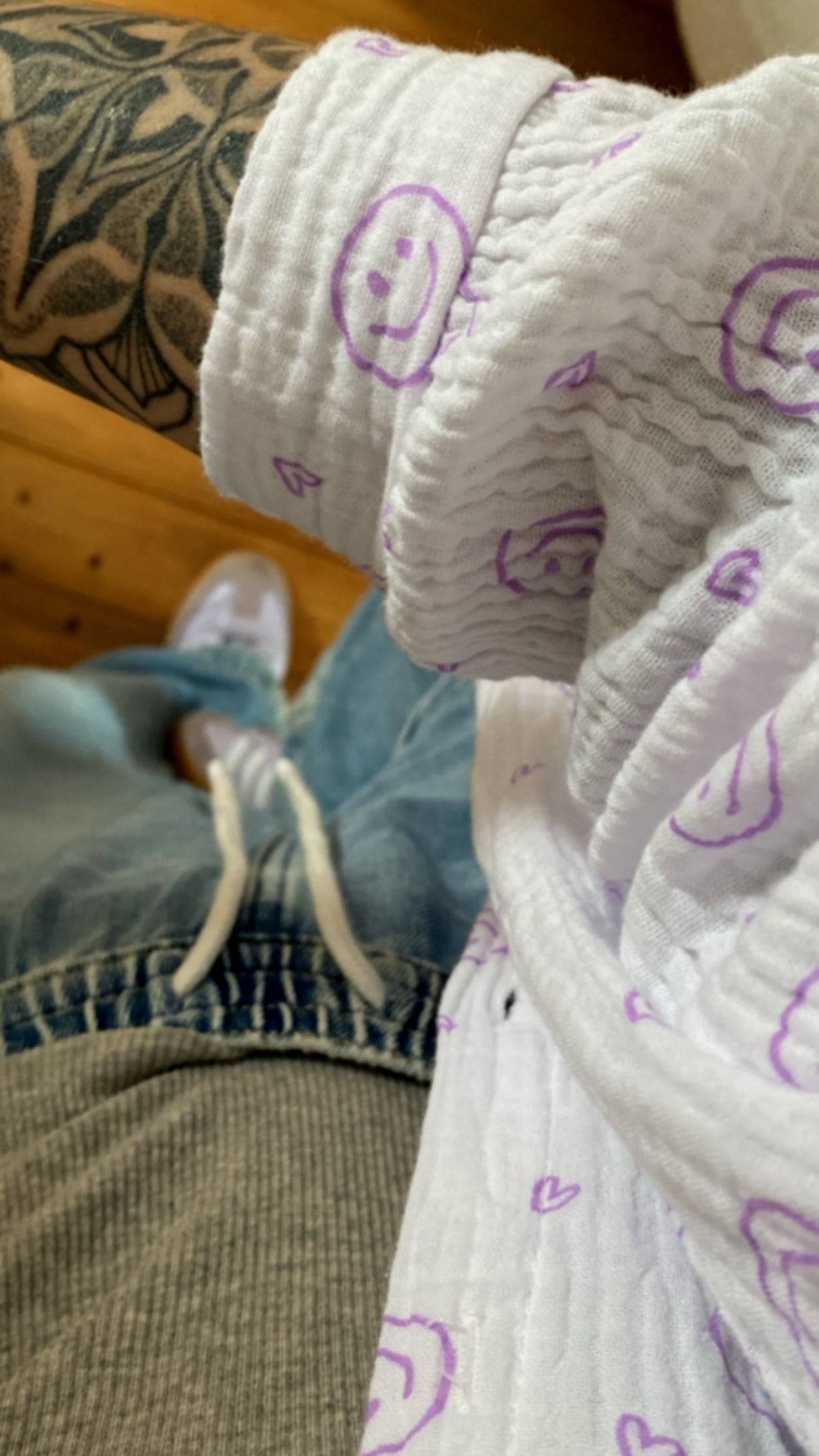 Musselin Bluse Onesize SMILEY