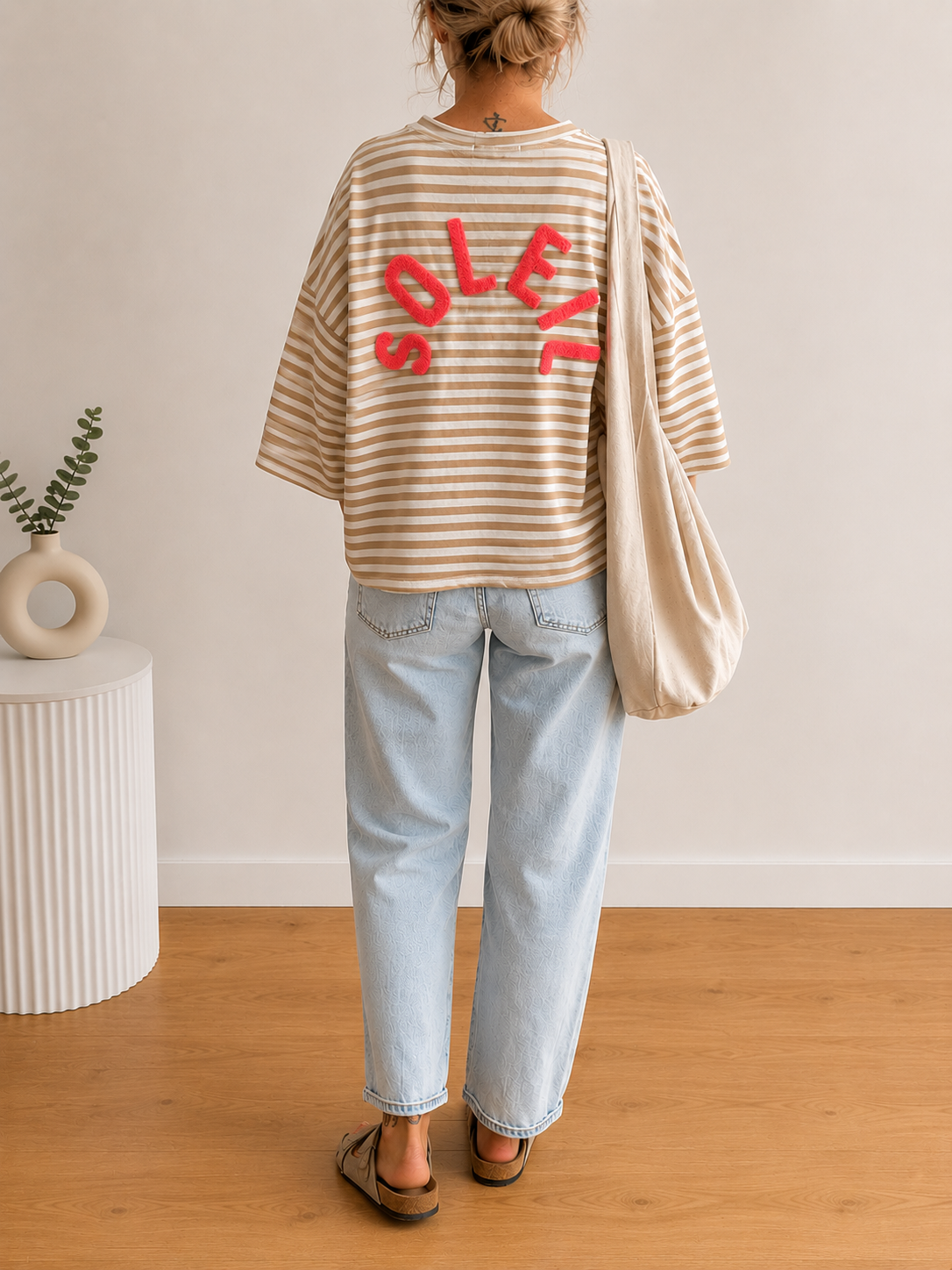 Streifen T-SHIRT PREMIUM SOLEIL FLUFF French Terry 8 FARBEN