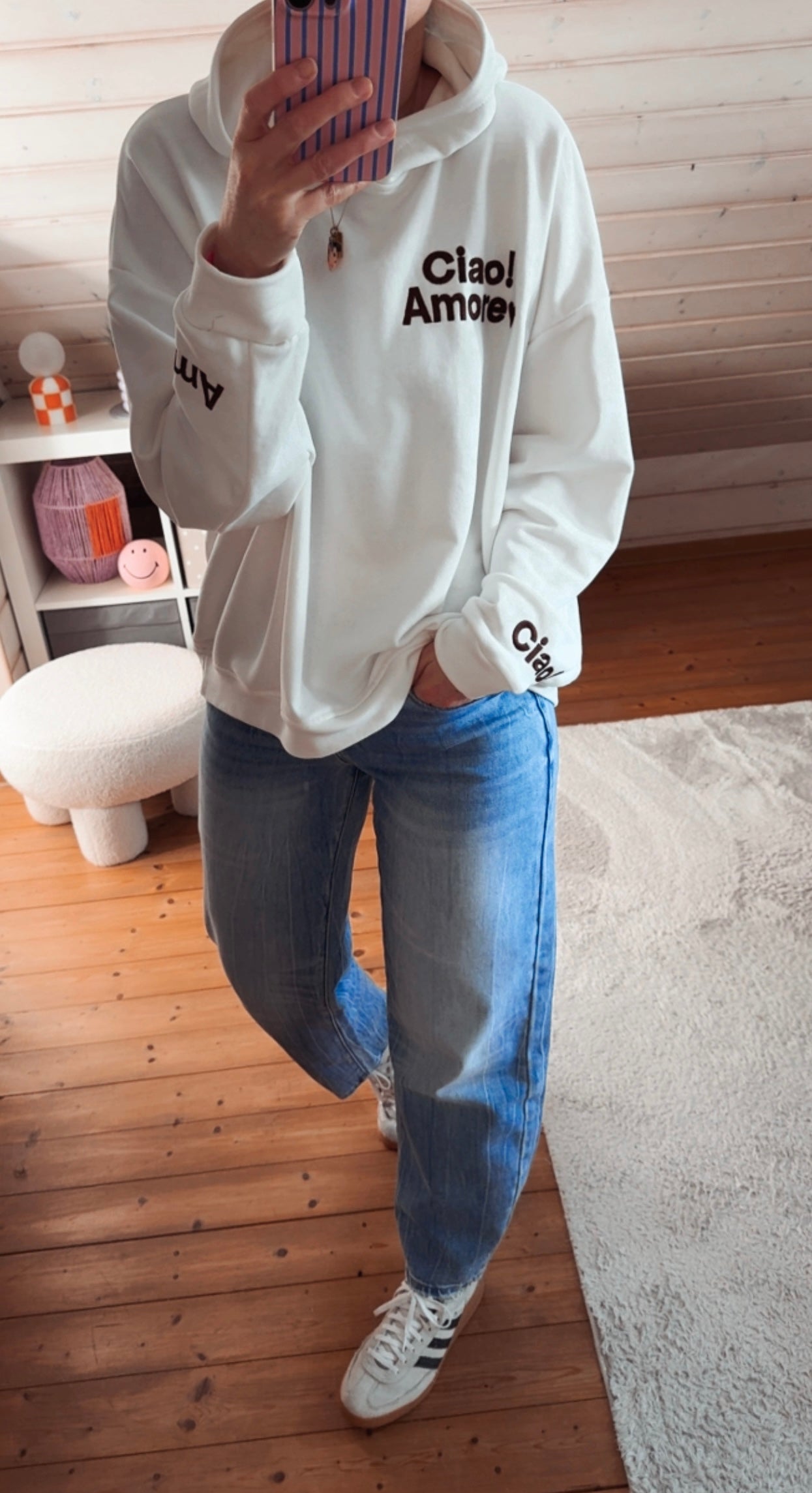 CIAO AMORE HOODIE Onesize /STICKEREI