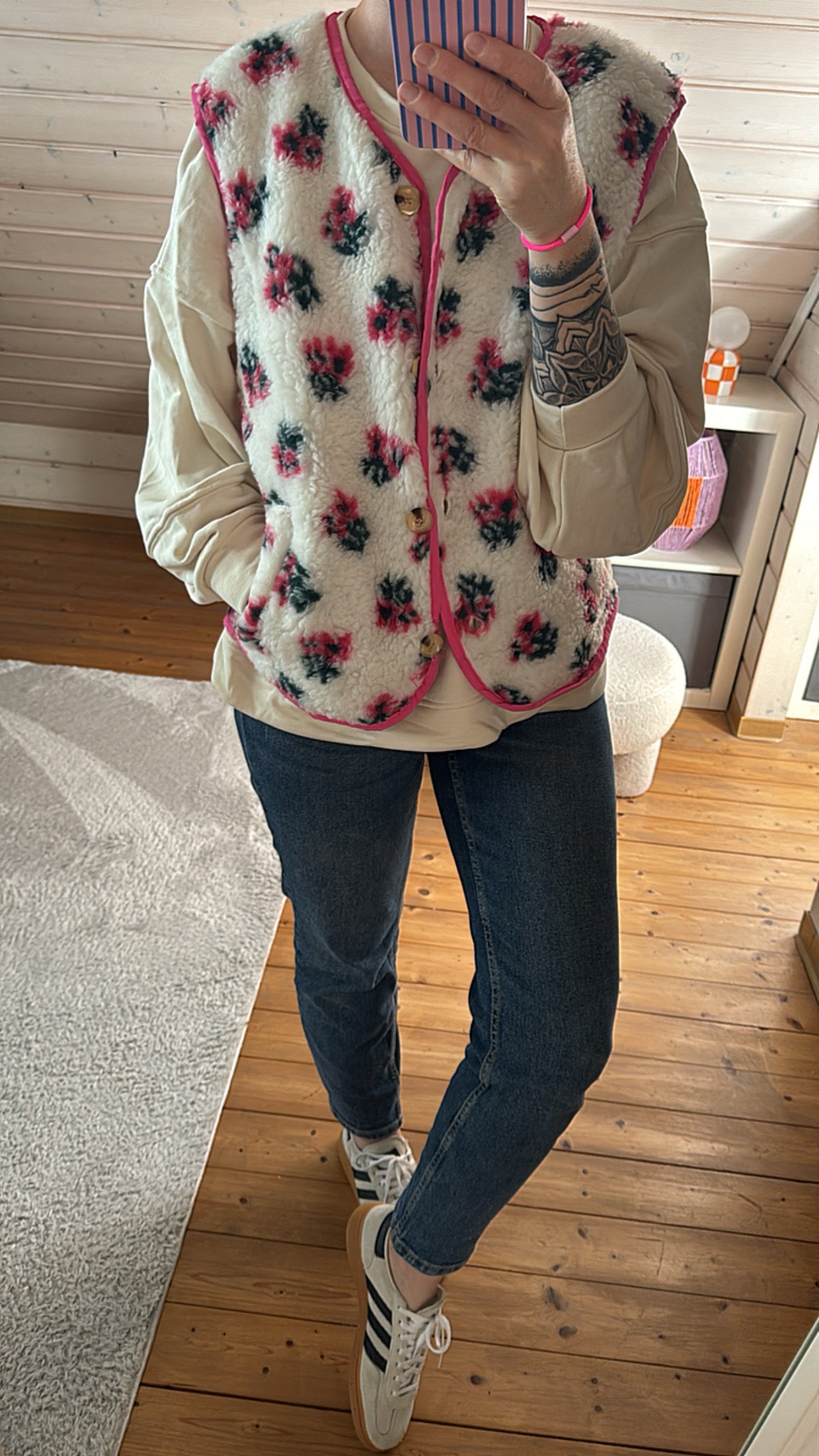 TEDDY Weste ärmellos FLORAL