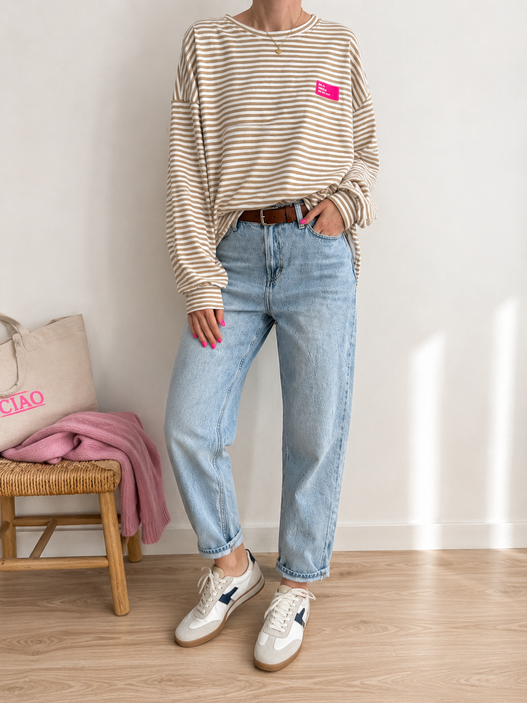 SWEATER PREMIUM TERRY NEON PATCH 8 Farben