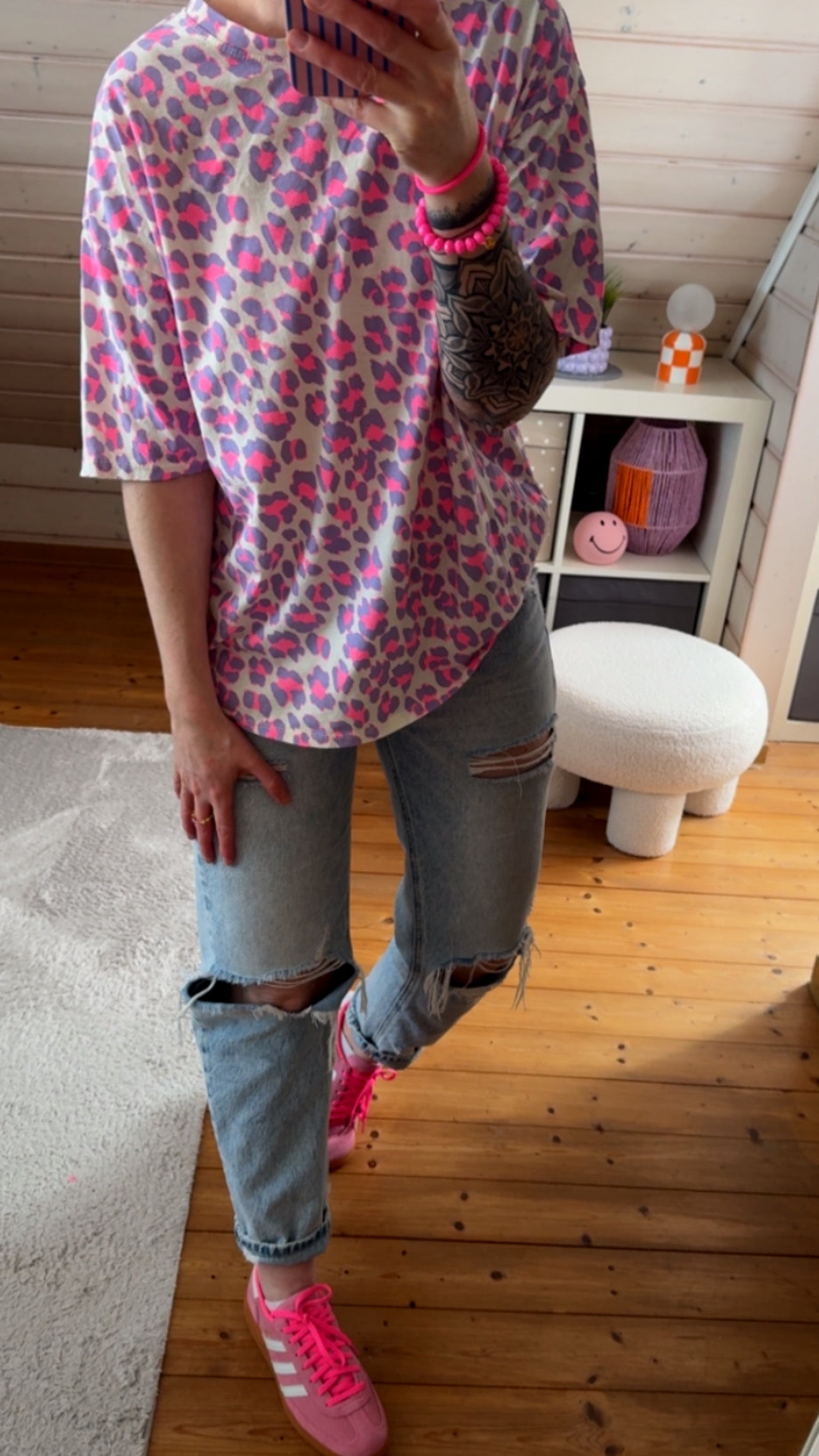 BASIC T-Shirt LEO 4 FARBEN COLOUR BLOCK