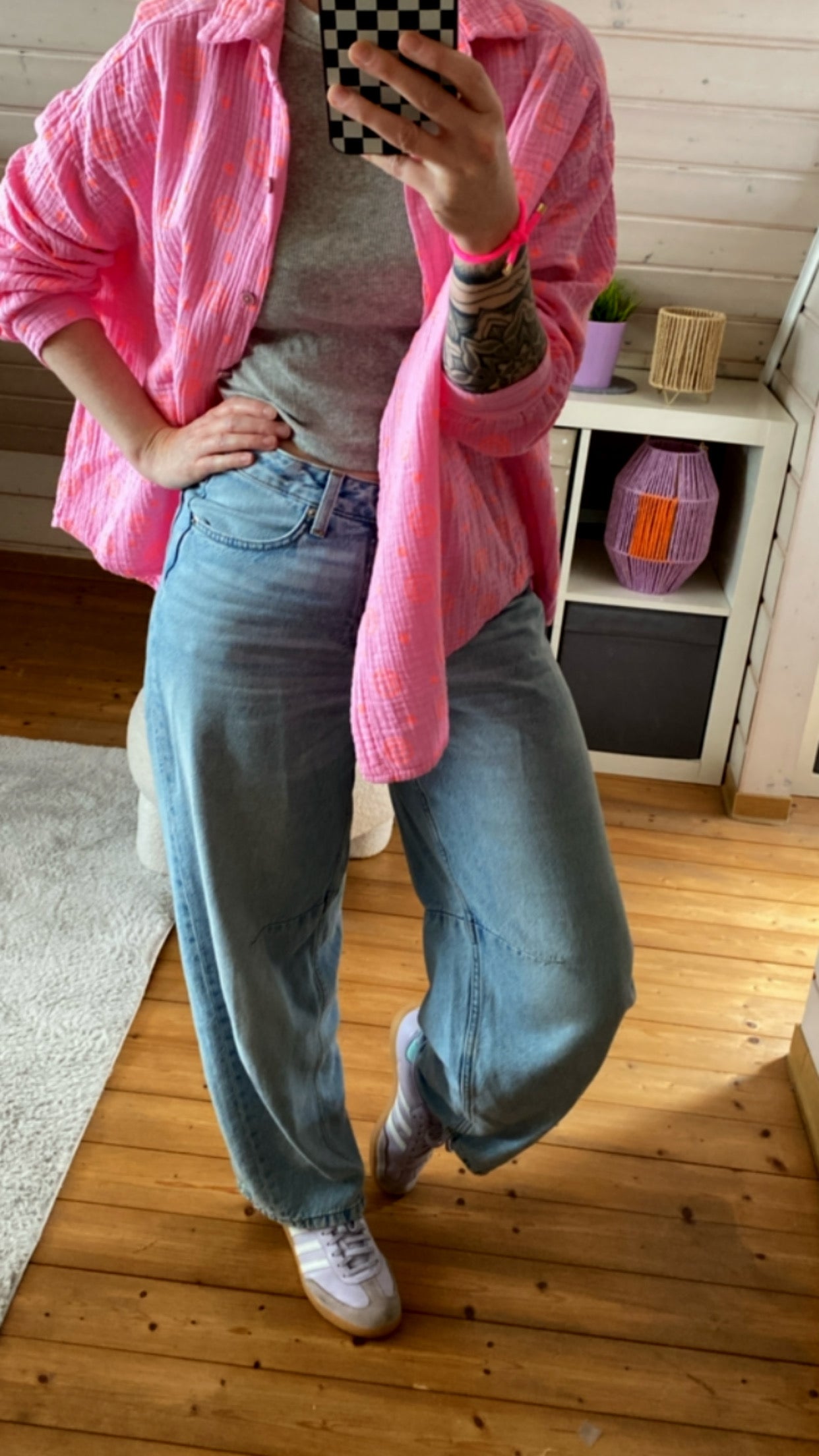 Musselin Bluse Onesize SMILEY