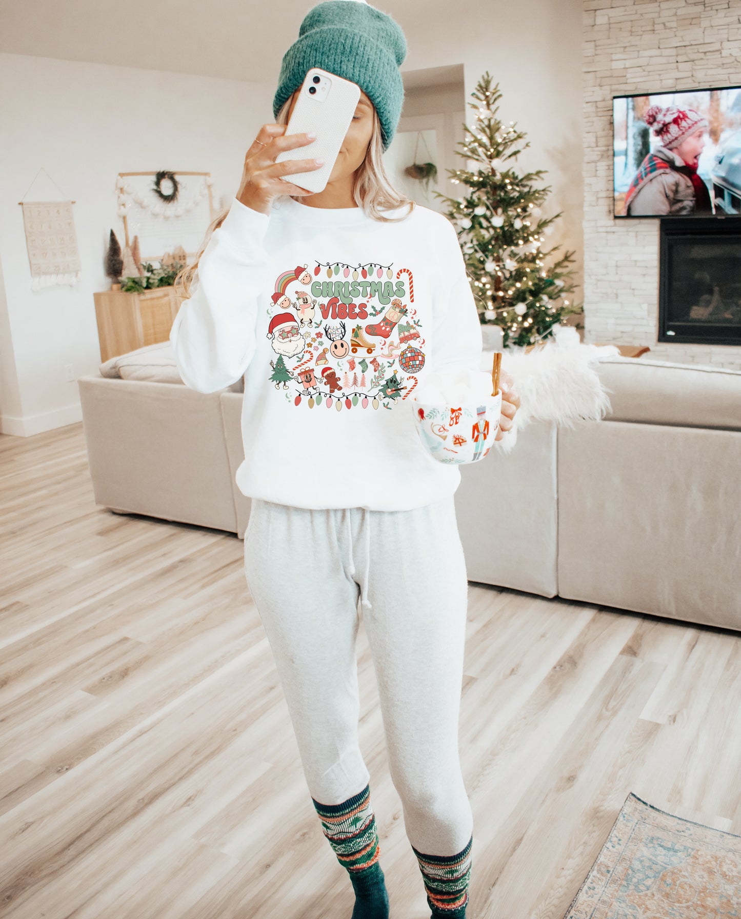 DAMEN UNISEX SWEATER CHRISTMAS VIBES