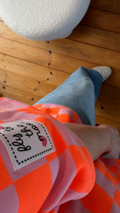 T-SHIRT FRENCH TERRY PREMIUM KARO / TO THE MOON