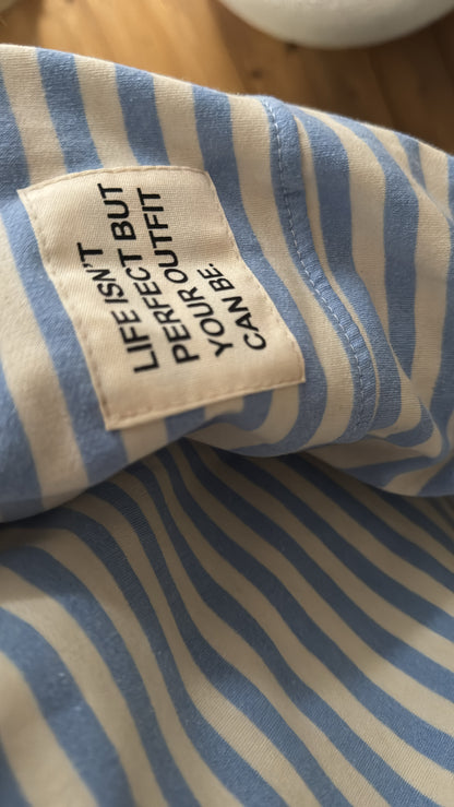 Longshirt Sweater leicht STREIFEN FRENCH TERRY