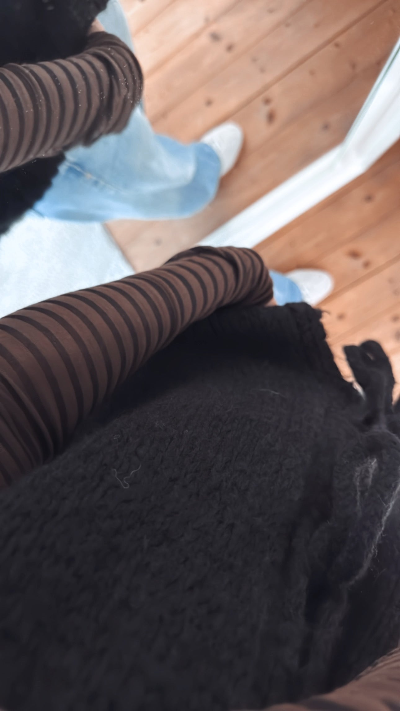 Strickjacke Weste Oversize Knoten