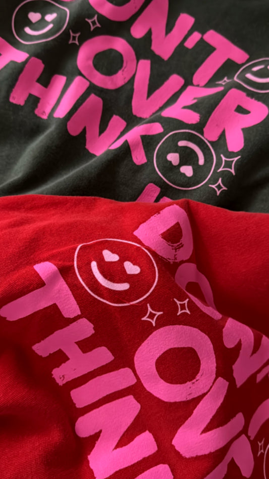 SWEATER Don‘t OVERTHINK it Rückenprint
