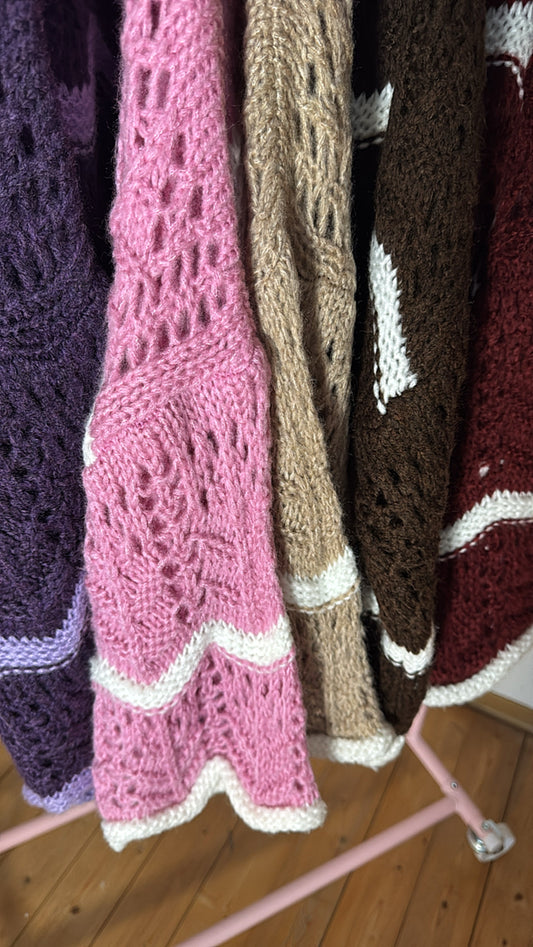 Oversize Strickpullover BOHO Lochstrick