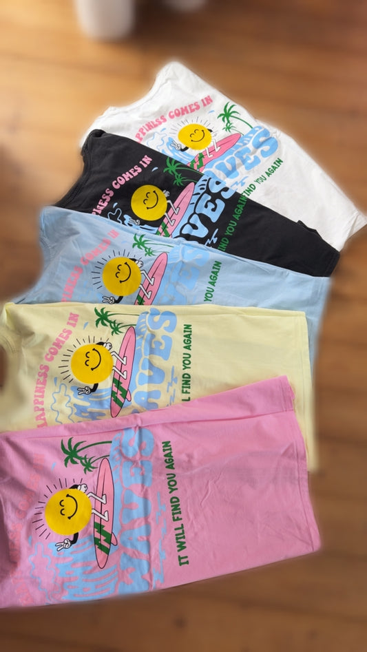 T-SHIRT HAPPINESS PREMIUM + RÜCKENPRINT