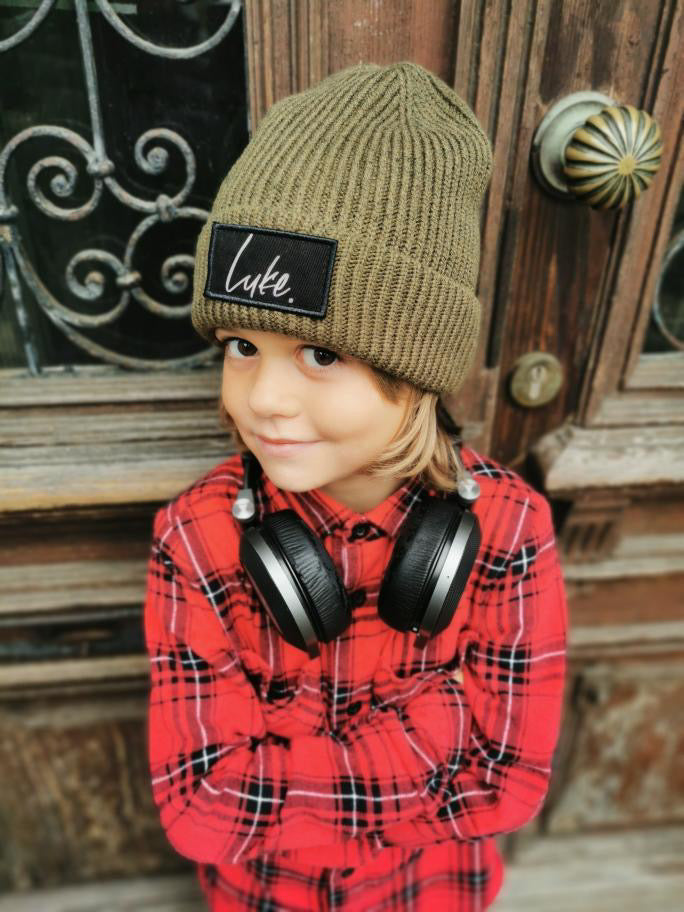 Mommy / Kids Strick-Beanie Label Up