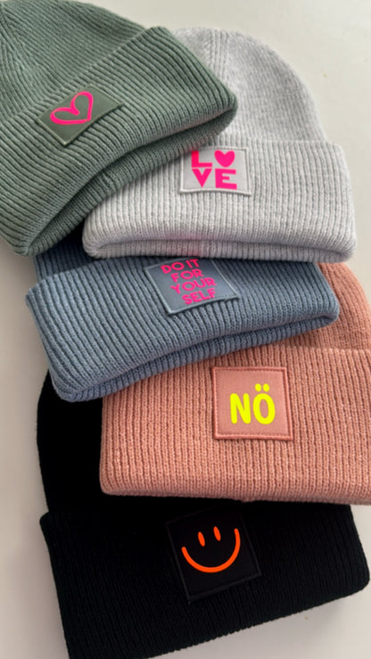 Unisex Strick Mütze Neon Statement