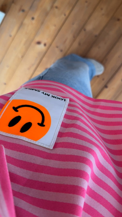 Streifen T-SHIRT PREMIUM / SMILEY Patch
