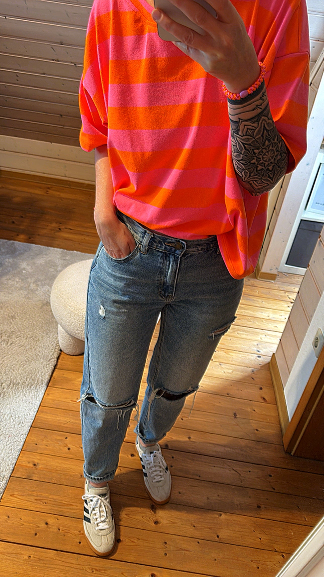 T-SHIRT COLOUR BLOCK STREIFEN