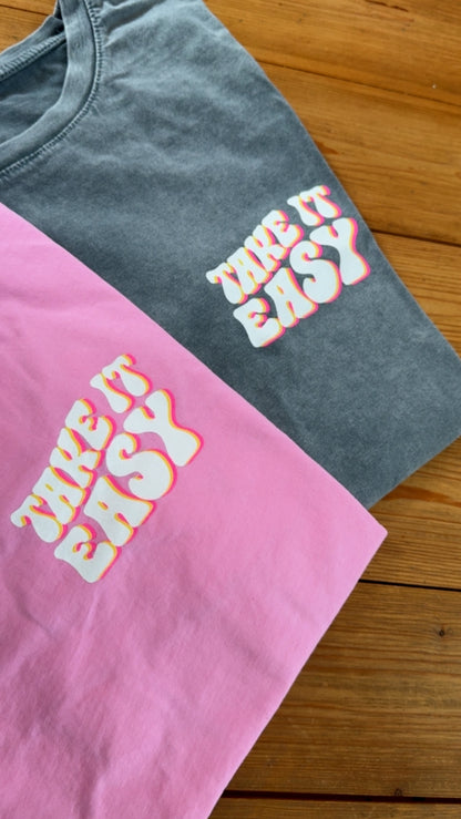 T-SHIRT TAKE IT EASY PREMIUM + RÜCKENPRINT