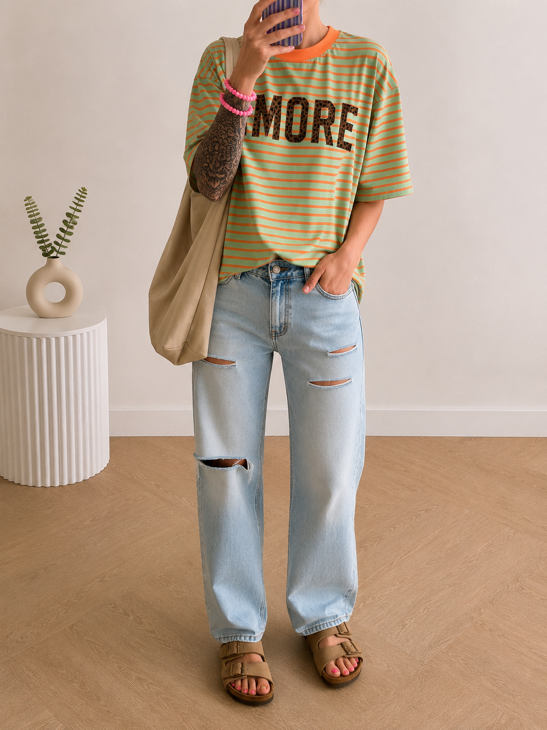 BASIC T-Shirt 5 FARBEN COLOUR BLOCK AMORE LEO 9 FARBEN