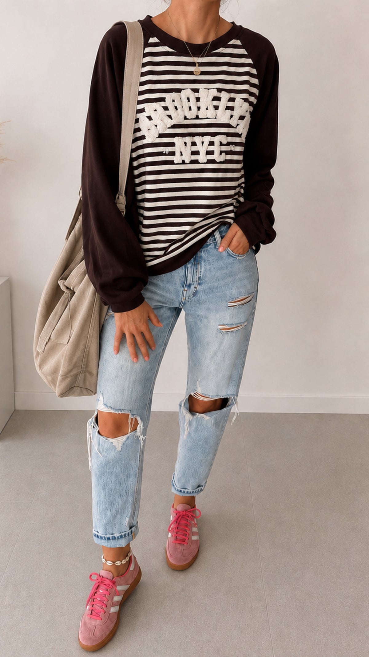 Streifen Sweater Premium Fluff