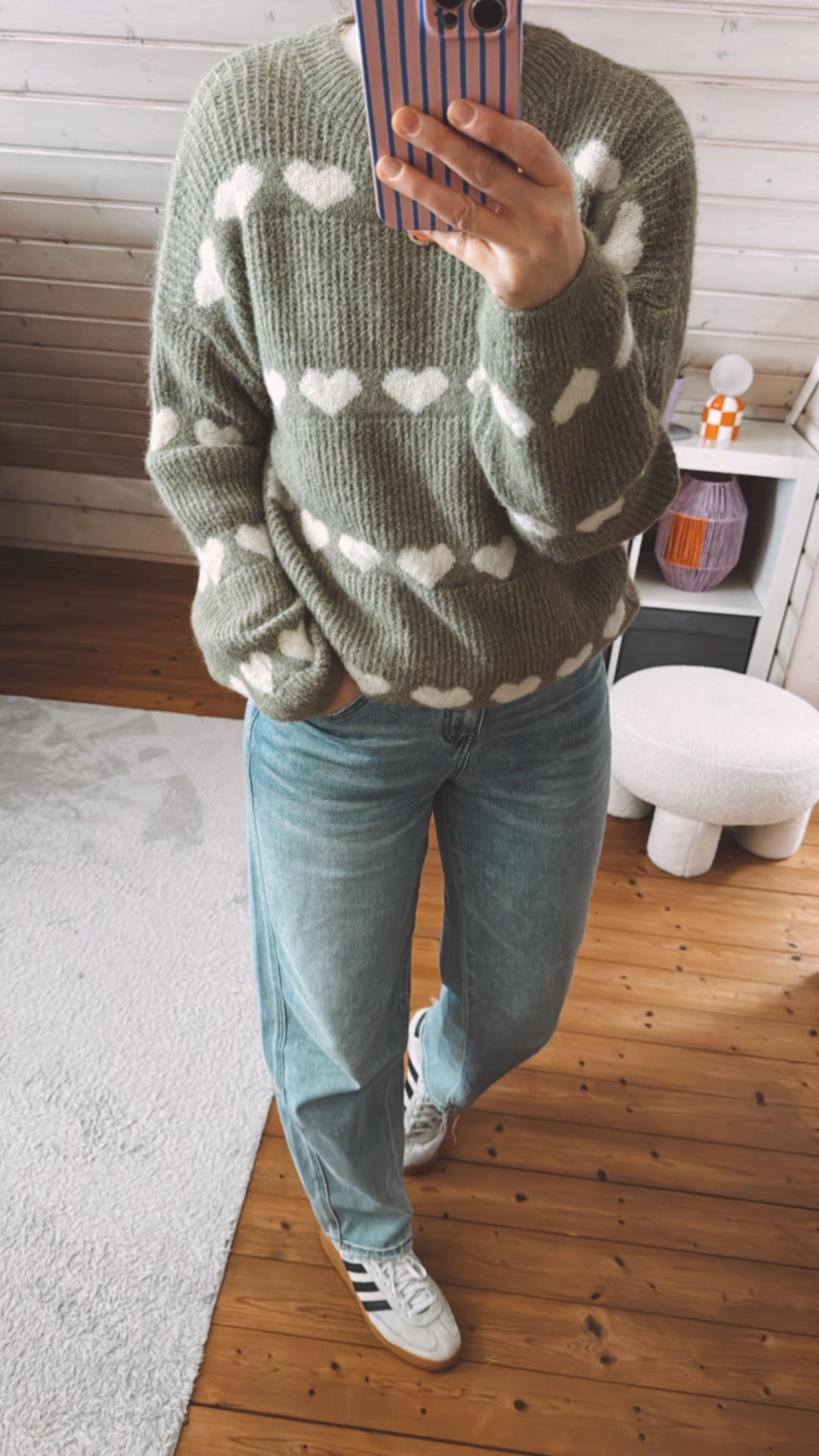 Pullover Strick Herzchen