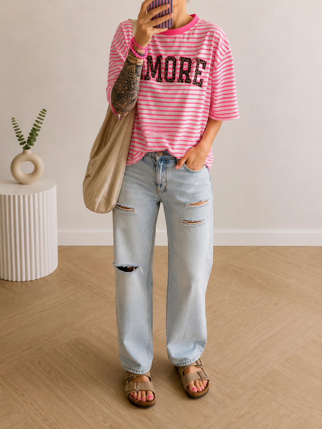 BASIC T-Shirt 5 FARBEN COLOUR BLOCK AMORE LEO 9 FARBEN