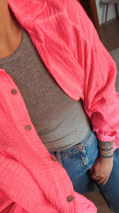 Musselin Bluse Onesize NEON KISS