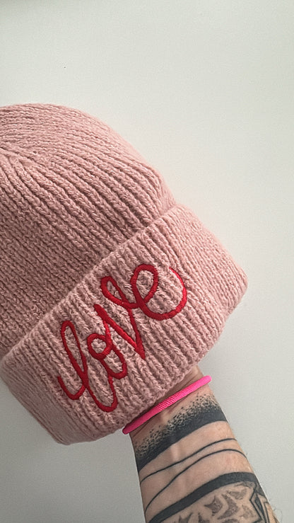 MÜTZE love/ HAPPY  DAMEN / BIG GIRL