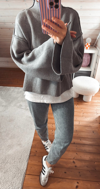 Strickpullover ausgestellte Ärmel