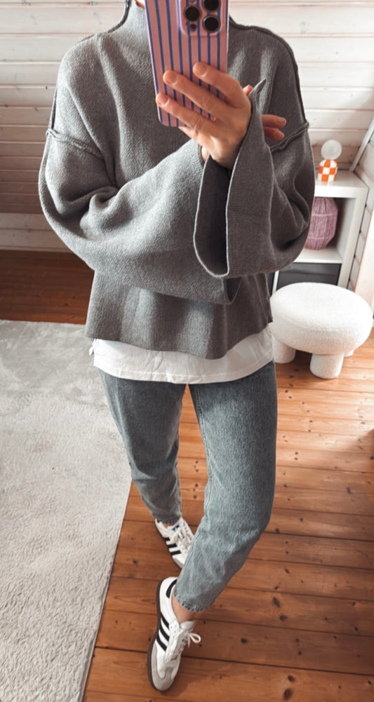 Strickpullover ausgestellte Ärmel