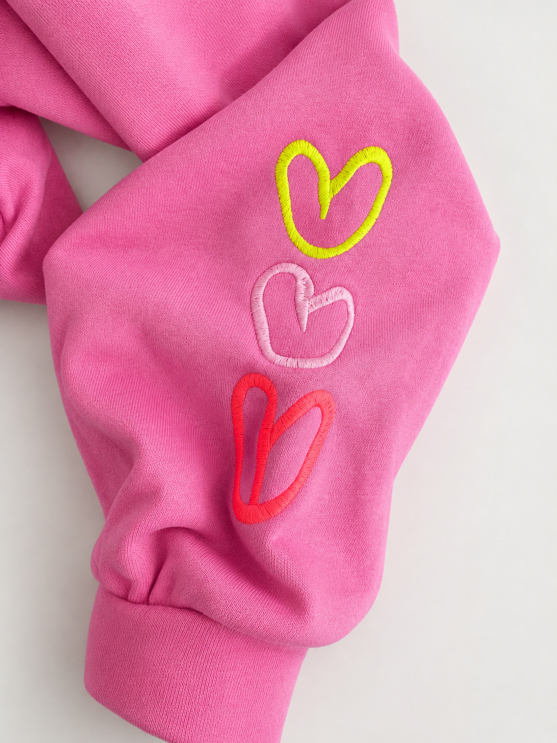 SWEATER HERZ STICKEREI 3 Farben