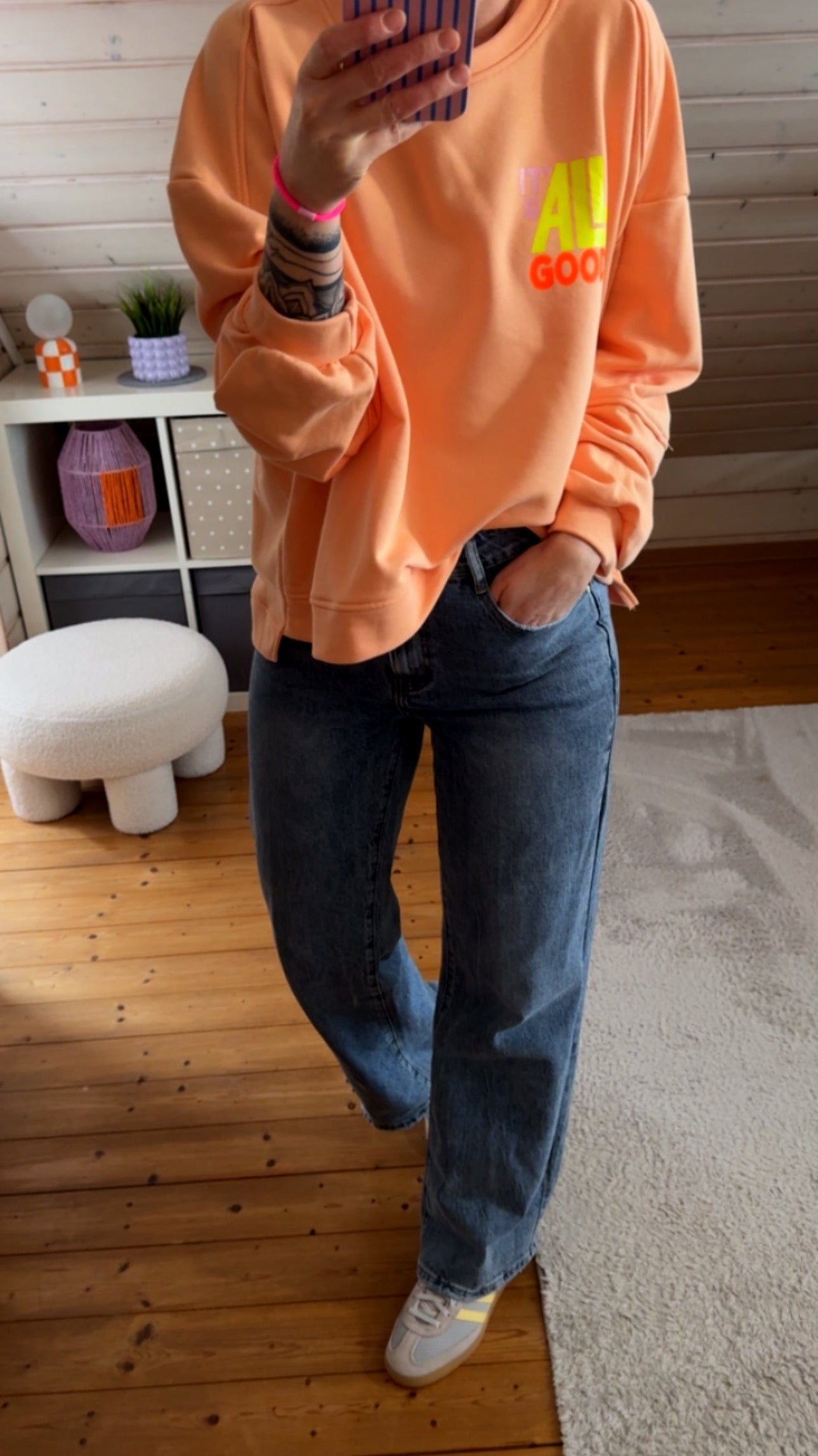 SWEATER IT‘S ALL GOOD / 5 Farben / RÜCKENPRINT