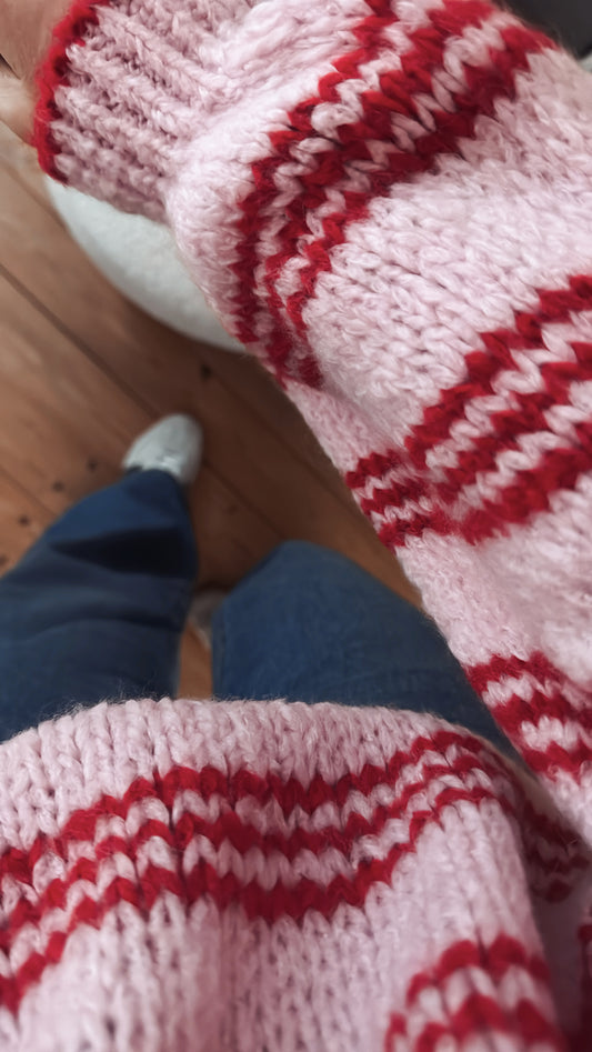 Strick Pullover Streifen