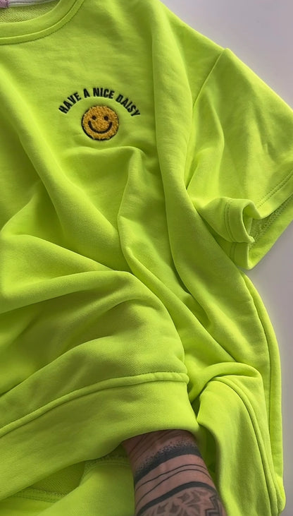 BASIC Sweater Shirt Kurzarm SMILE
