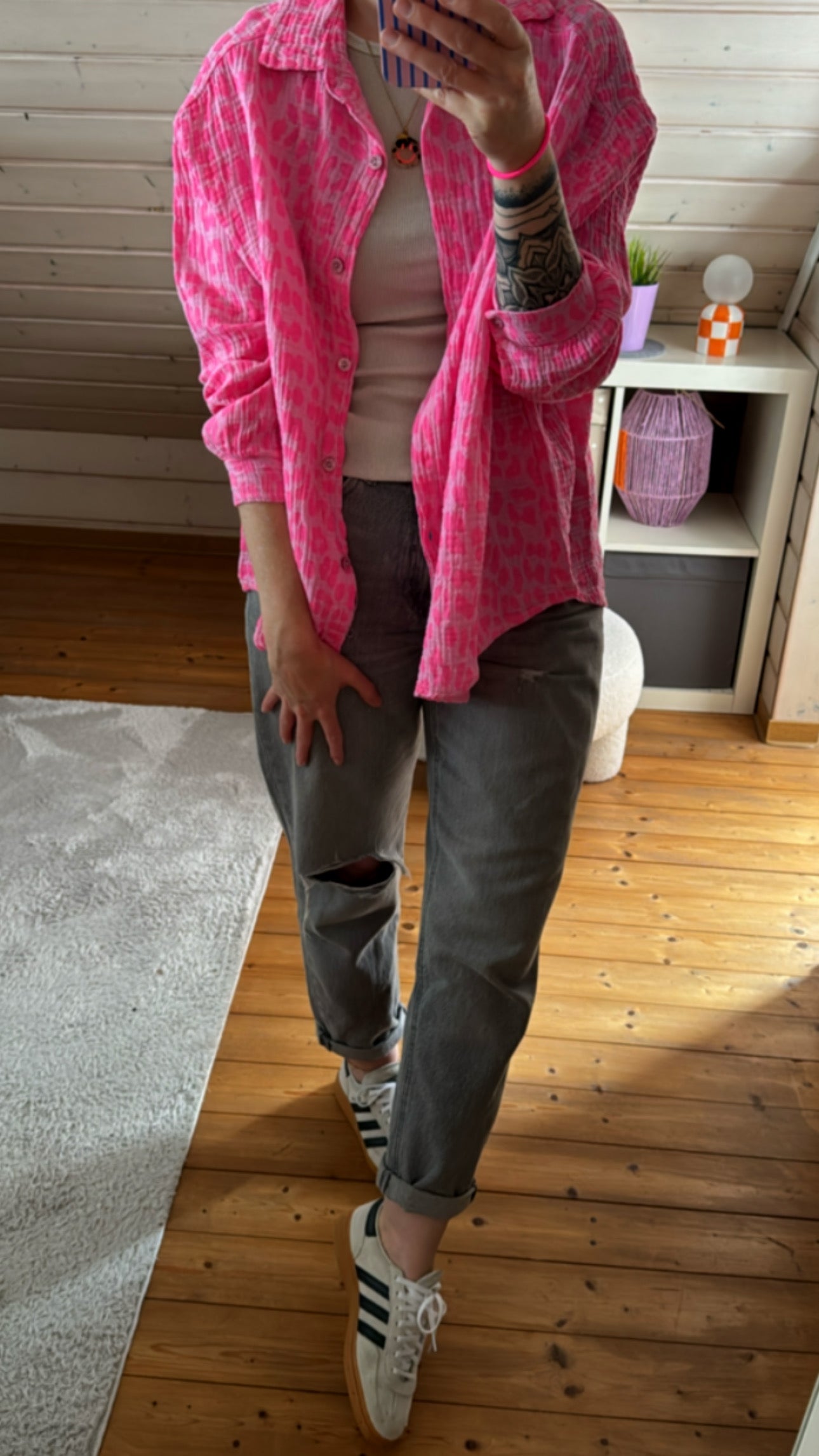 Musselin Bluse Onesize LEO %